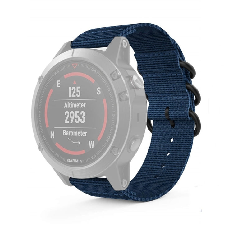 For Garmin Fenix 5S 20mm Three-ring Nylon Watchband