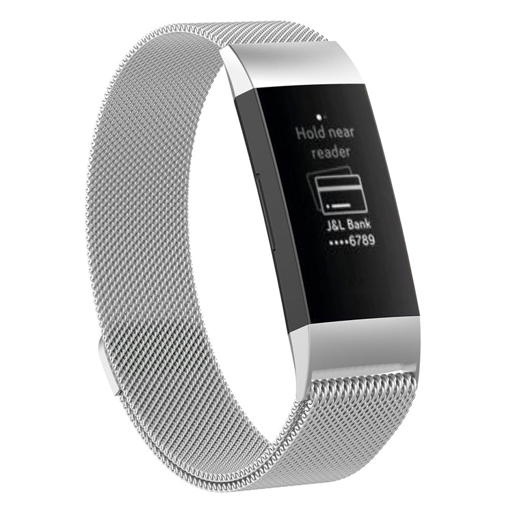 Stainless Steel Magnet Wrist Strap for FITBIT Charge 4 / 3,Small Size: 190x18mm, Size:190x18mm