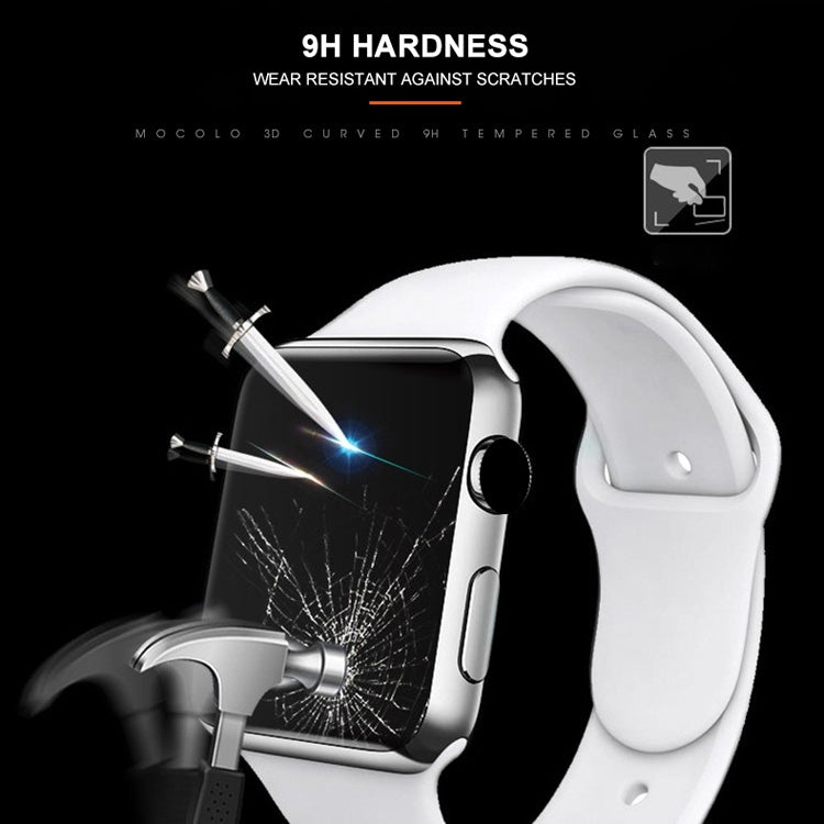mocolo 0.33mm 9H 3D Round Edge Full Glue Tempered Glass Film For Apple Watch Series 6 / 5 / 4 / Watch SE 40mm, For Apple Watch Series 6 / 5 / 4 / Watch SE 40mm