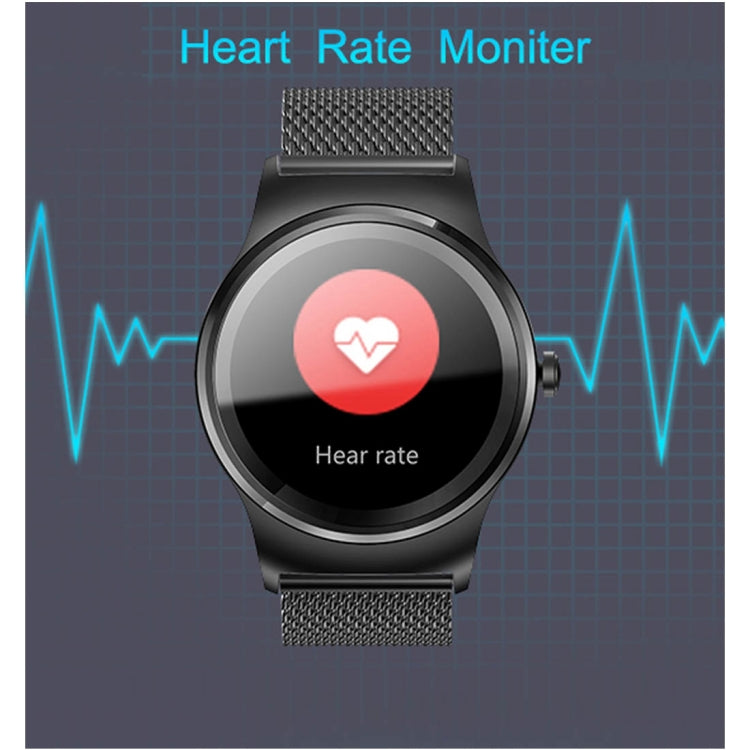 SMA-Round 1.28 inch Color Touch Screen Bluetooth Smart Watch, Waterproof