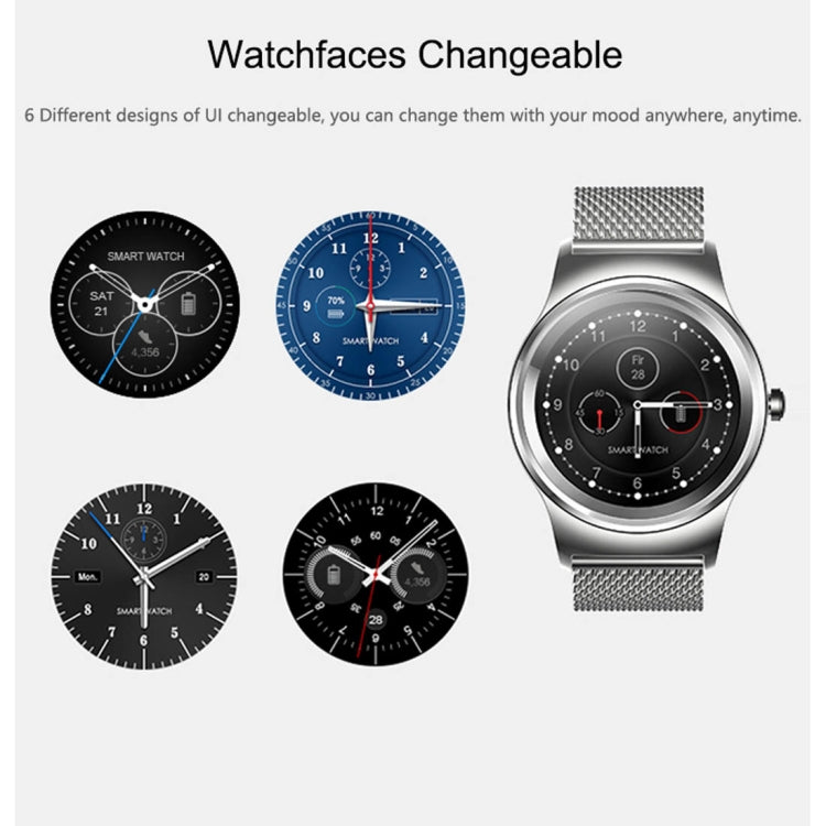 SMA-Round 1.28 inch Color Touch Screen Bluetooth Smart Watch, Waterproof