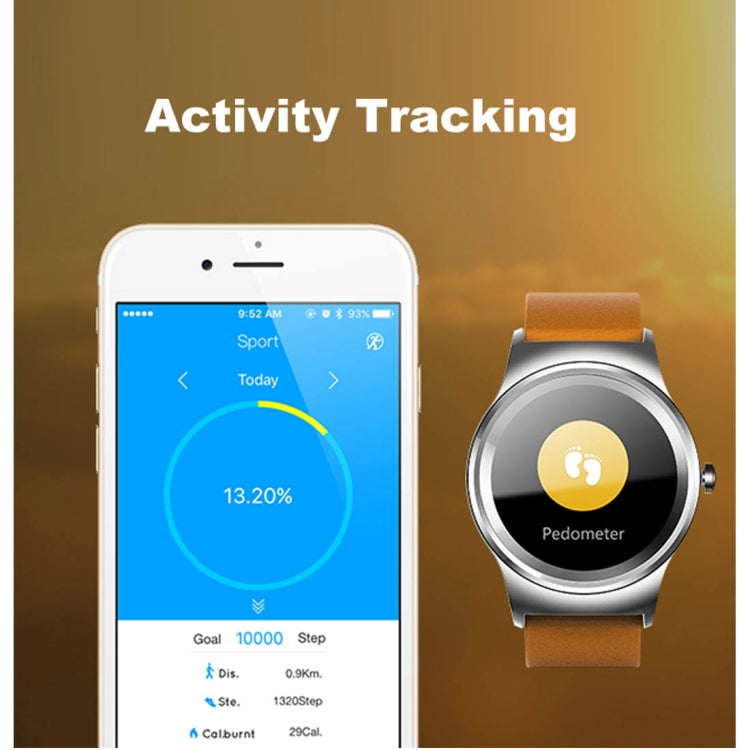 SMA-Round 1.28 inch Color Touch Screen Bluetooth Smart Watch, Waterproof
