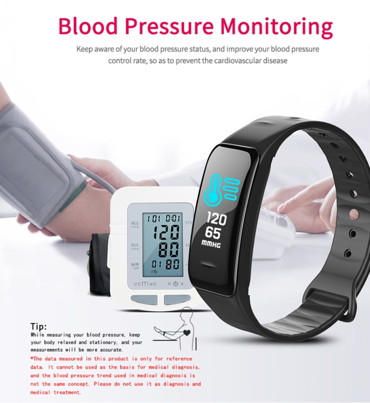CHIGU C1Plus Fitness Tracker 0.96 inch IPS Screen Smartband Bracelet, IP67 Waterproof, Support Sports Mode / Blood Pressure / Sleep Monitor / Heart Rate Monitor / Fatigue Monitor / Sedentary Reminder, C1 Plus Black, C1 Plus Blue, C1 Plus Purple        ...