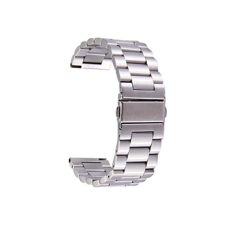 For Samsung Gear S3 Classic Smart Watch Butterfly Buckle 3 Beads Stainless Steel Watchband