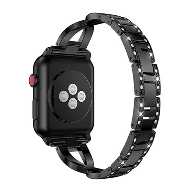 Colorful Diamond Stainless Steel Watch Band for Apple Watch Series 7 41mm / 6 & SE & 5 & 4 40mm / 3 & 2 & 1 38mm