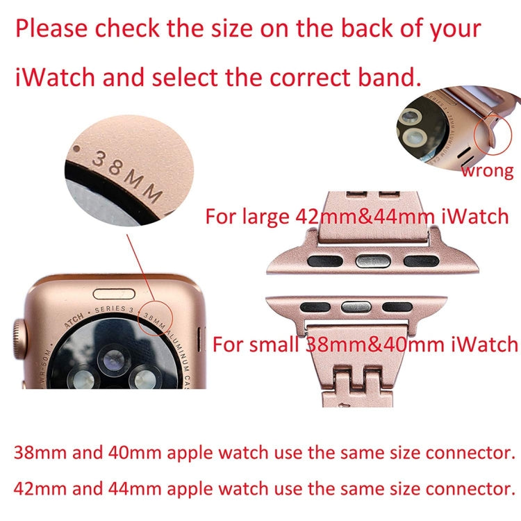 Colorful Diamond Stainless Steel Watch Band for Apple Watch Series 7 41mm / 6 & SE & 5 & 4 40mm / 3 & 2 & 1 38mm