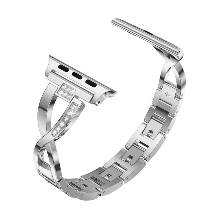 Colorful Diamond Stainless Steel Watch Band for Apple Watch Series 7 45mm / 6 & SE & 5 & 4 44mm / 3 & 2 & 1 42mm