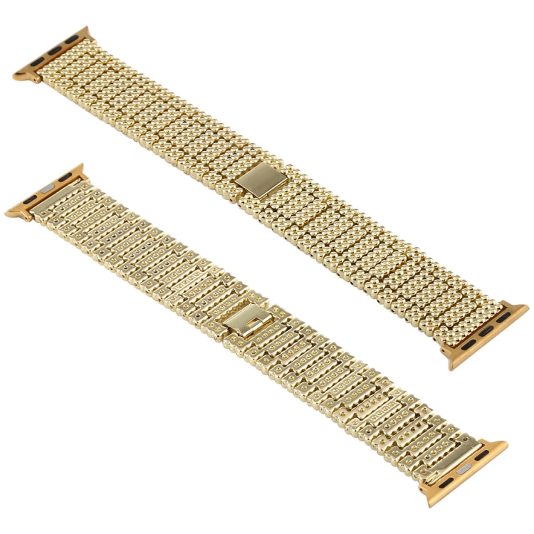 For Apple Watch Ultra 49mm&Watch Ultra 2 49mm / Series 10 46mm / 9&8&7 45mm / SE 3&SE 2&6&SE&5&4 44mm / 3&2&1 42mm Nine Beads Stainless Steel Wrist Strap Watch Band, For Apple Watch Series 7 45mm / 6 & SE & 5 & 4 44mm / 3 & 2 & 1 42mm