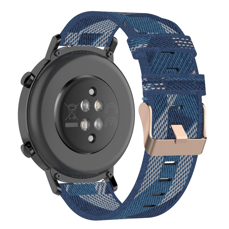 20mm Stripe Weave Nylon Wrist Strap Watch Band for Huawei GT 2 42mm / Honor Magic Watch 2 42mm