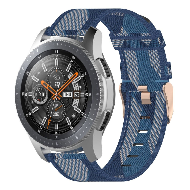 22mm Stripe Weave Nylon Wrist Strap Watch Band for Galaxy Watch 46mm / Gear S3