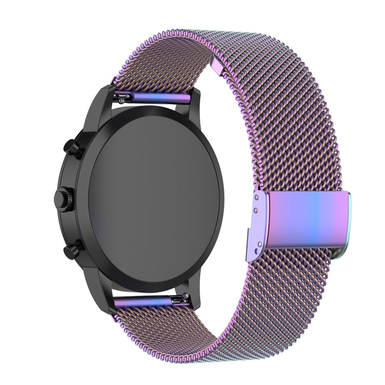 22mm Metal Mesh Wrist Strap Watch Band for Fossil Hybrid Smartwatch HR, Male Gen 4 Explorist HR, Male Sport