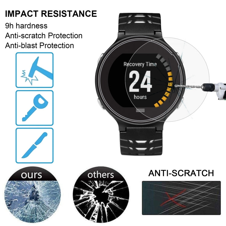 2 PCS ENKAY Hat-Prince for Garmin Forerunner 630 Smart Watch 0.2mm 9H Surface Hardness 2.15D Explosion-proof Tempered Glass Screen Film