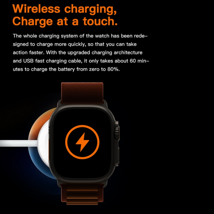 T800 Ultra 1.99 inch Ocean Silicone Band Smart Watch Support Heart Rate / ECG, Ocean Silicone Band (Black), Ocean Silicone Band (White), Ocean Silicone Band (Yellow)