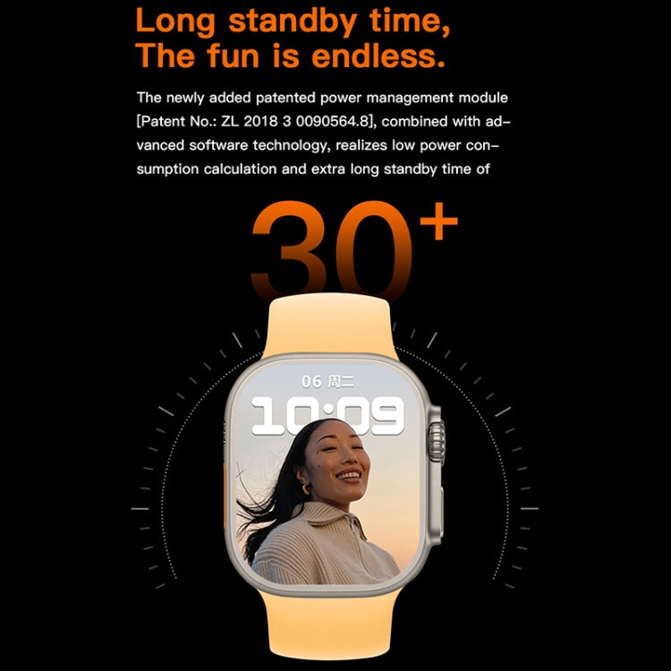 T800 Ultra 1.99 inch Ocean Silicone Band Smart Watch Support Heart Rate / ECG, Ocean Silicone Band (Black), Ocean Silicone Band (White), Ocean Silicone Band (Yellow)