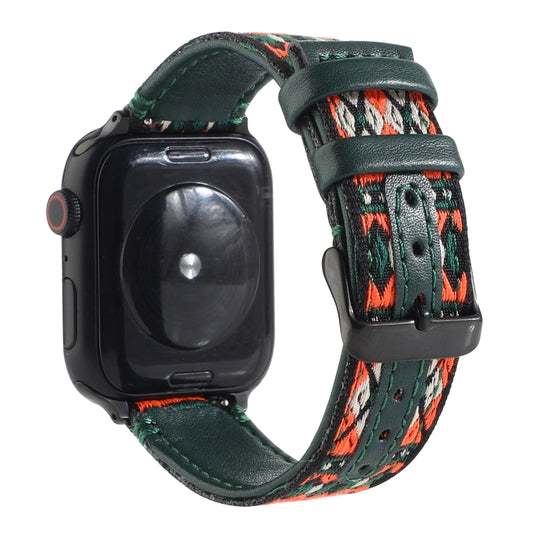 Ethnic Leather Watchband For Apple Watch Series 6 & SE & 5 & 4 44mm / 3 & 2 & 1 42mm, For Apple Watch Series 7 45mm / 6 & SE & 5 & 4 44mm / 3 & 2 & 1 42mm