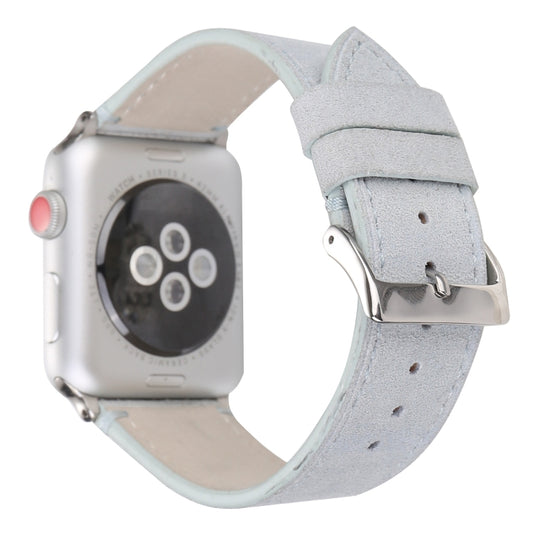 Frosted Genuine Leather Watchband For Apple Watch Series 6 & SE & 5 & 4 40mm / 3 & 2 & 1 38mm, For Apple Watch Series 7 41mm / 6 & SE & 5 & 4 40mm / 3 & 2 & 1 38mm