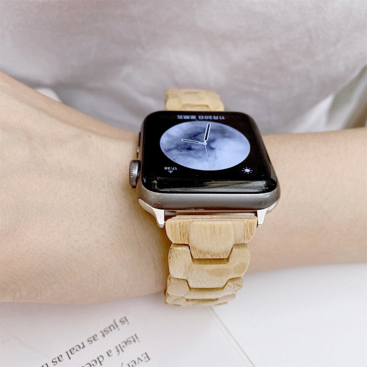 Wooden Bead Woven Watchband For Apple Watch Series 6 & SE & 5 & 4 40mm / 3 & 2 & 1 38mm
