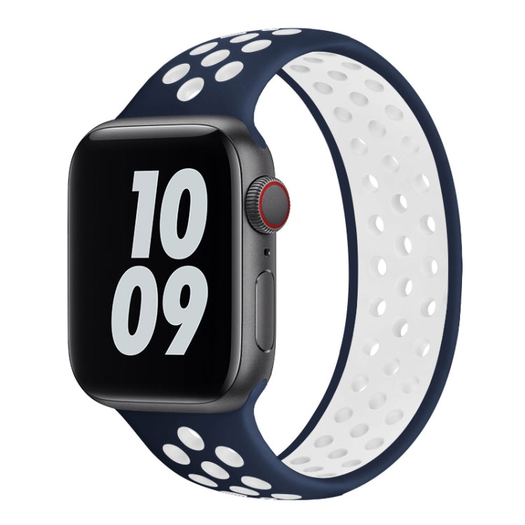 Elastic Silicone Watchband For Apple Watch Series 6 & SE & 5 & 4 44mm / 3 & 2 & 1 42mm, 150mm (Black White), 150mm (Black Red), 150mm (Light Pink White), 150mm (Blue White), 150mm (Grey Black), 160mm (Black White), 160mm (Black Red)                    ...