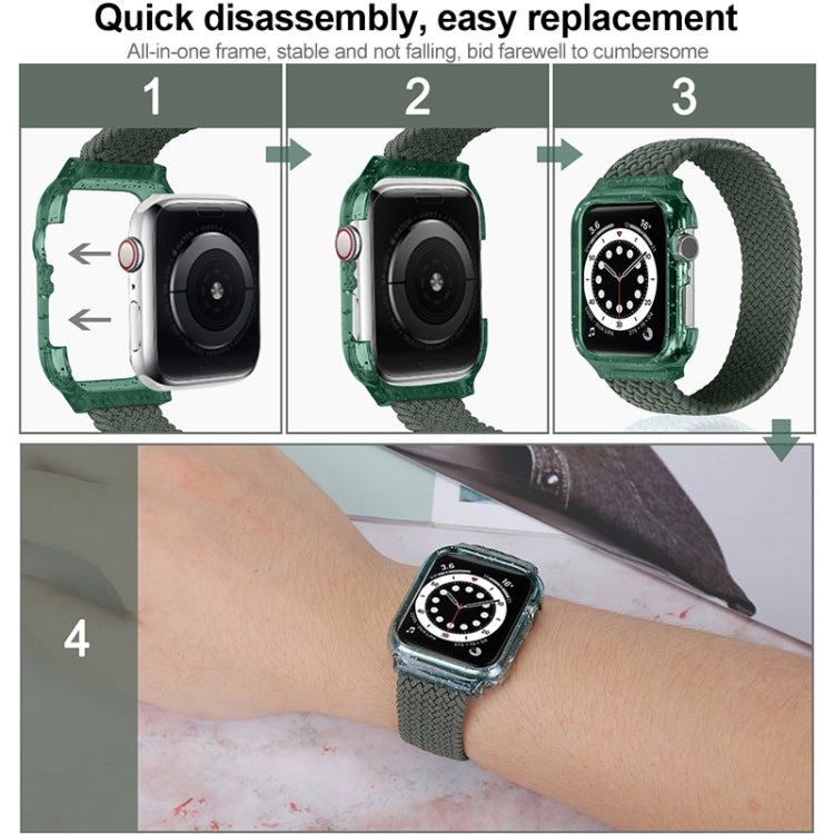 Weave Replacement Wrist Strap Watchbands with Frame For Apple Watch Series 6 & SE & 5 & 4 40mm / 3 & 2 & 1 38mm, 128mm, 135mm, 140mm, 145mm, 150mm, 155mm