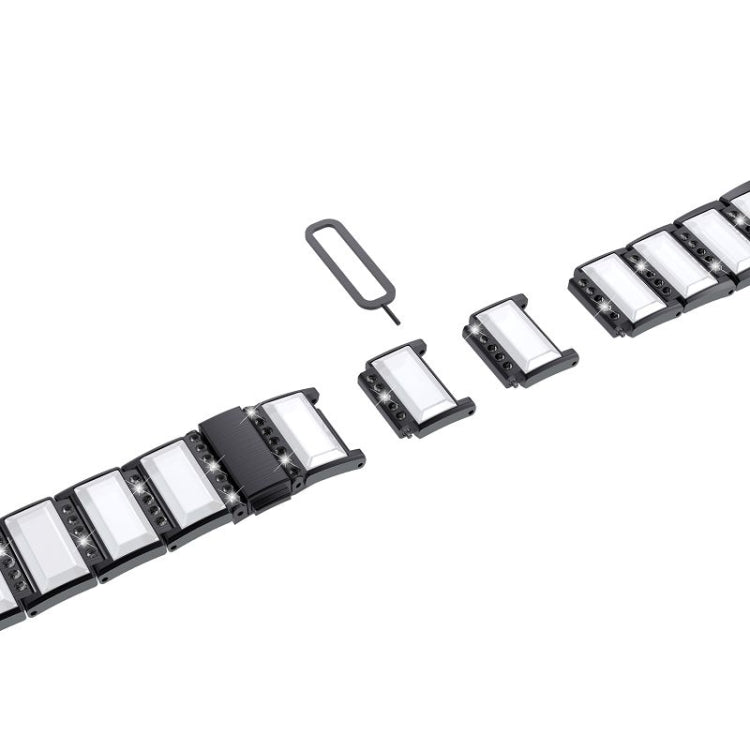 Stainless Steel Diamond Encrusted Replacement Watchbands, For Samsung Galaxy Watch 42mm, For Samsung Galaxy Watch 46mm, For Samsung Galaxy Watch 3 45mm, For Samsung Galaxy Watch Active2 44mm / Watch Active2 40mm / Watch Active                          ...