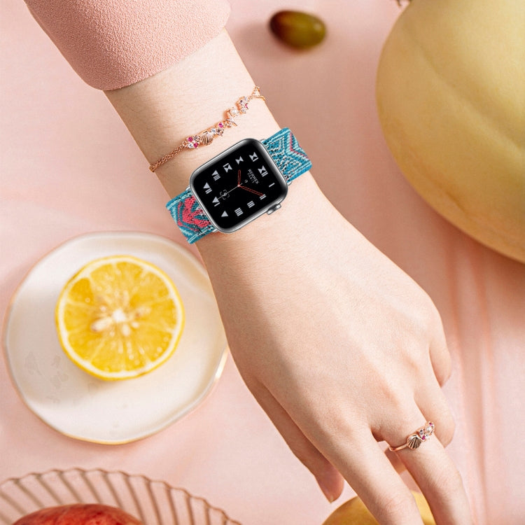 Elastic Watch Strap, For Apple Watch Series 7 45mm / 6 & SE & 5 & 4 44mm / 3 & 2 & 1 42mm, For Apple Watch Series 7 41mm / 6 & SE & 5 & 4 40mm / 3 & 2 & 1 38mm, For Apple Watch Apple Watch Series 7 45mm / 6 & SE & 5 & 4 44mm / 3 & 2 & 1 42mm           ...