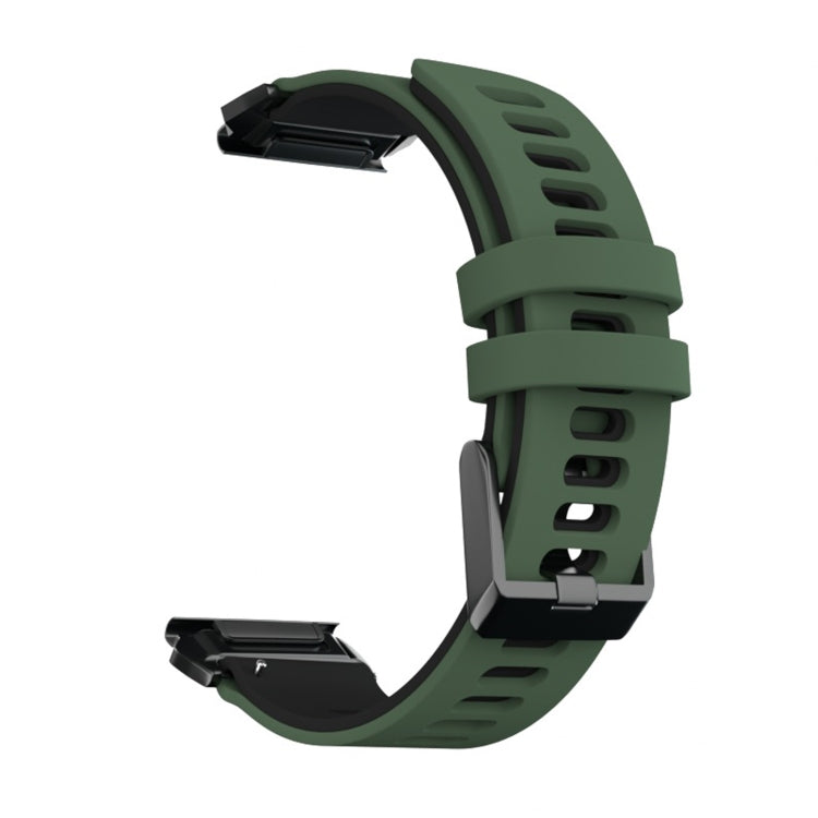 For Garmin Fenix 6X Two-color Silicone Quick Release Replacement Strap Watchband, For Garmin Fenix 6X