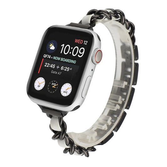 Small Waist Seven Beads Stainless Steel Strap Watchband For Apple Watch Series 6 & SE &, For Apple Watch Ultra 49mm / Series 8&7 45mm / SE 2&6&SE&5&4 44mm / 3&2&1 42mm, For Apple Watch Series 8&7 41mm / SE 2&6&SE&5&4 40mm / 3&2&1 38mm                  ...