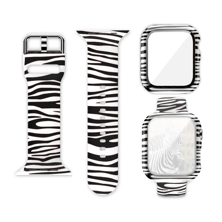 Silicone Printing Integrated Replacement Watch Case Watchband, For Apple Watch Series 3 & 2 & 1 38mm