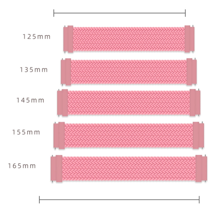 For Garmin Vivoactive 3 Adjustable Nylon Braided Elasticity Replacement Strap Watchband, 165mm