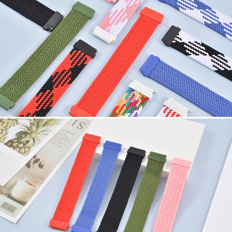 For Huawei Watch 3 / 3 Pro Adjustable Nylon Braided Elasticity Replacement Strap Watchband, 165mm
