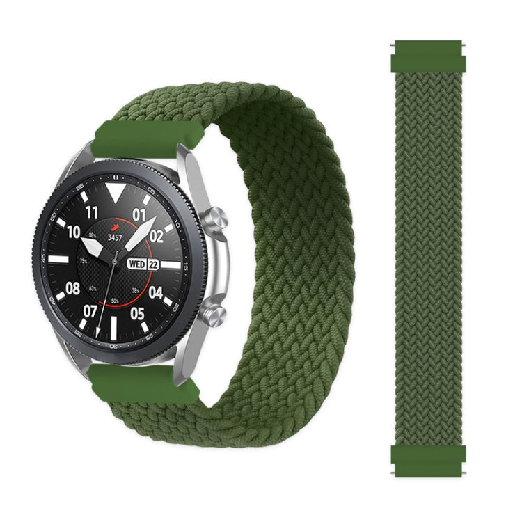 For Samsung Galaxy Watch Active / Active2 40mm / Active2 44mm Adjustable Nylon Braided Elasticity Replacement Strap Watchband, 165mm