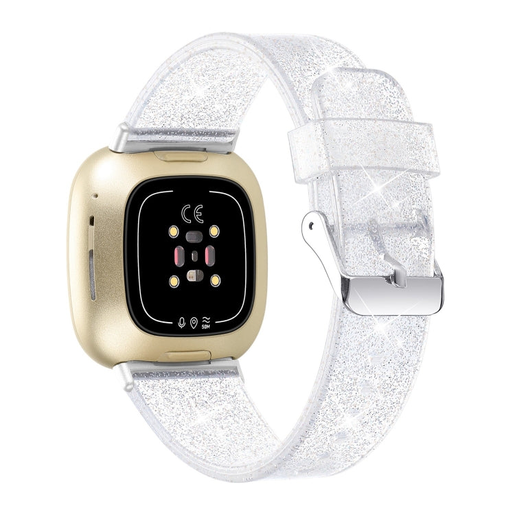 Glitter Powder Silicone Replacement Strap Watchband, For Fitbit Versa 3