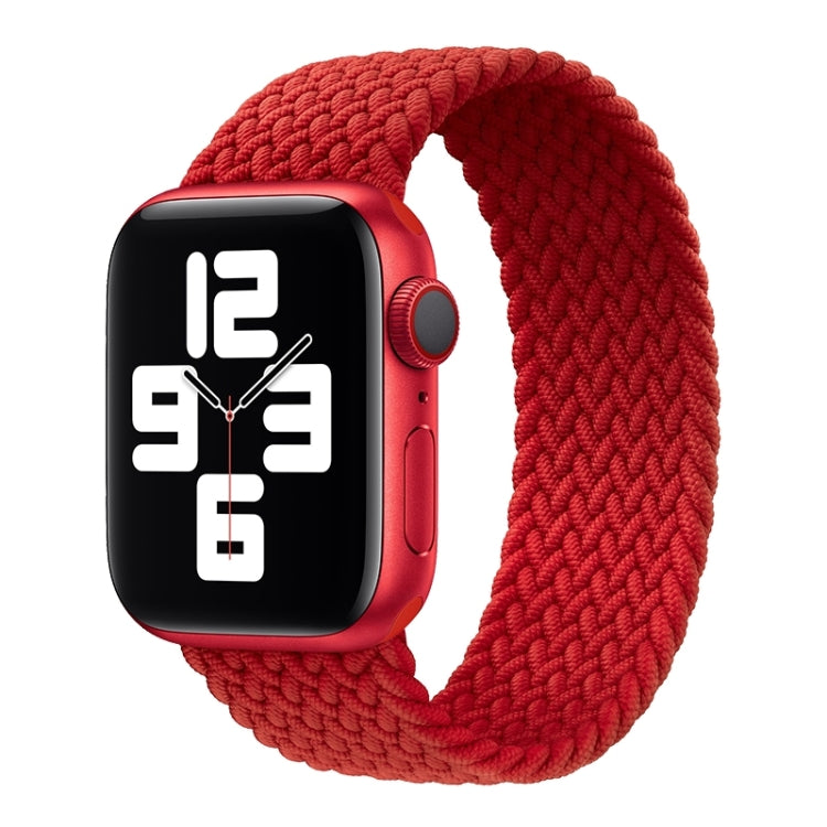 Metal Head Braided Nylon Solid Color Replacement Strap Watchband For Apple Watch Series 6 & SE & 5 & 4 40mm / 3 & 2 & 1 38mm, XS 128mm, S 135mm, M 145mm
