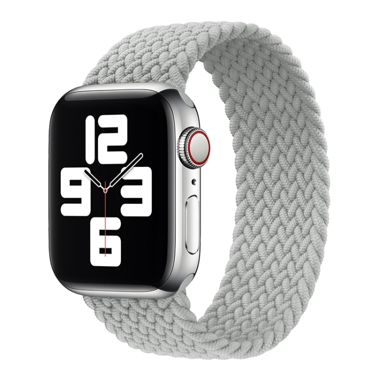 Metal Head Braided Nylon Solid Color Replacement Strap Watchband For Apple Watch Series 6 & SE & 5 & 4 40mm / 3 & 2 & 1 38mm, L 155mm