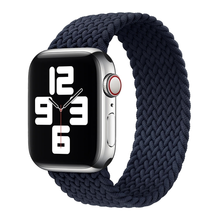 Metal Head Braided Nylon Solid Color Replacement Strap Watchband For Apple Watch Series 6 & SE & 5 & 4 44mm / 3 & 2 & 1 42mm, XS 135mm, S 145mm, M 155mm