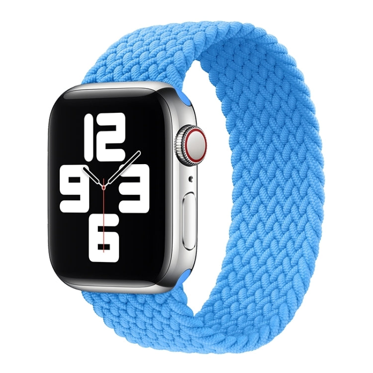 Metal Head Braided Nylon Solid Color Replacement Strap Watchband For Apple Watch Series 6 & SE & 5 & 4 44mm / 3 & 2 & 1 42mm, XS 135mm, S 145mm, M 155mm