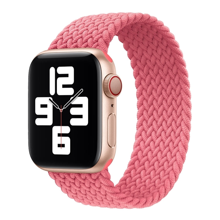 Metal Head Braided Nylon Solid Color Replacement Strap Watchband For Apple Watch Series 6 & SE & 5 & 4 44mm / 3 & 2 & 1 42mm, XS 135mm, S 145mm, M 155mm
