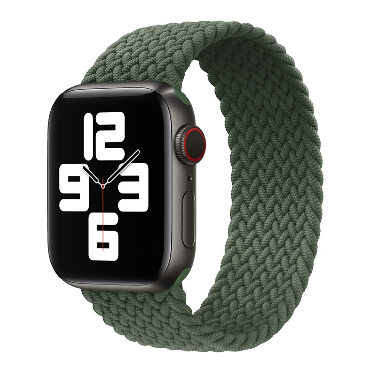 Metal Head Braided Nylon Solid Color Replacement Strap Watchband For Apple Watch Series 6 & SE & 5 & 4 44mm / 3 & 2 & 1 42mm, L 165mm