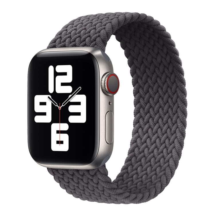 Metal Head Braided Nylon Solid Color Replacement Strap Watchband For Apple Watch Series 6 & SE & 5 & 4 44mm / 3 & 2 & 1 42mm, L 165mm