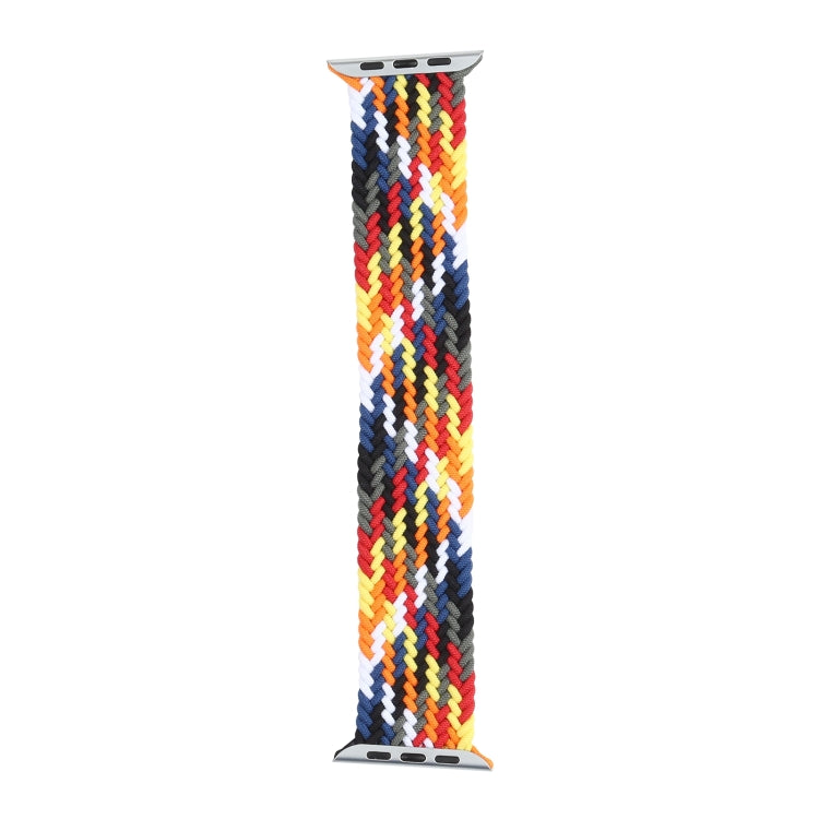 Rainbow Braided Single Loop Replacement Watchbands, Size: L 165mm For Apple Watch Series 6 & SE & 5 & 4 44mm / 3 & 2 & 1 42mm, L 165mm 44mm / 42mm