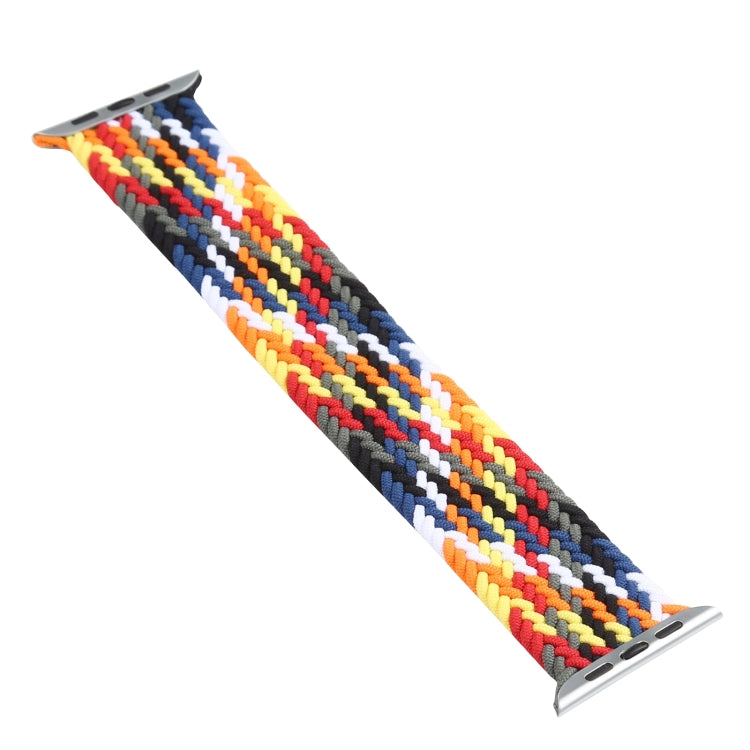 Rainbow Braided Single Loop Replacement Watchbands, Size: S 130mm For Apple Watch Series 6 & SE & 5 & 4 40mm / 3 & 2 & 1 38mm, S 130mm 40mm / 38mm