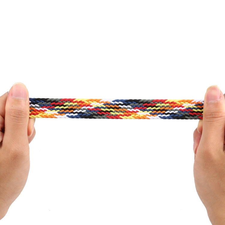 Rainbow Braided Single Loop Replacement Watchbands, Size: S 130mm For Apple Watch Series 6 & SE & 5 & 4 40mm / 3 & 2 & 1 38mm, S 130mm 40mm / 38mm