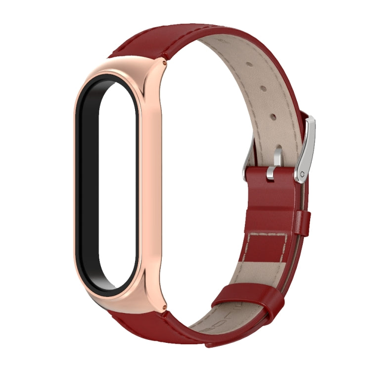 For Xiaomi Mi Band 6 / 5 Mijobs CS First Layer Cowhide Watch Band
