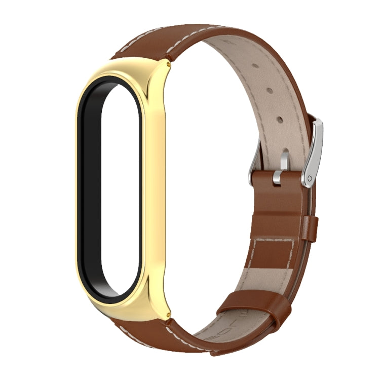 For Xiaomi Mi Band 6 / 5 Mijobs CS First Layer Cowhide Watch Band