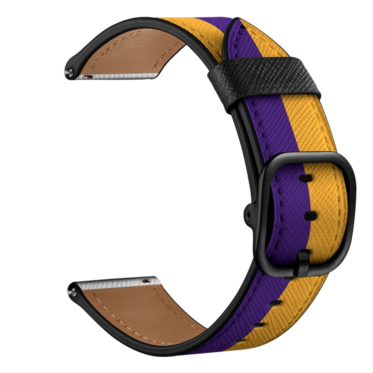 Universal Printed Leather Replacement Strap Watchband, 22mm For Xiaomi Haylou RT RS3 LS04 / LS05S, 22mm For Samsung Galaxy Watch 46mm
