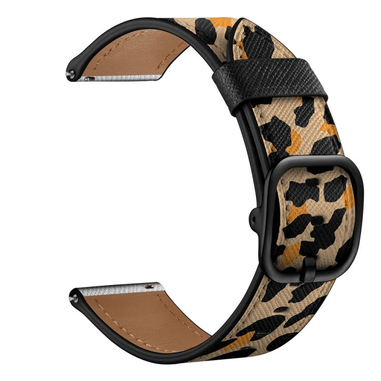 Universal Printed Leather Replacement Strap Watchband, 22mm For Xiaomi Haylou RT RS3 LS04 / LS05S, 22mm For Samsung Galaxy Watch 46mm