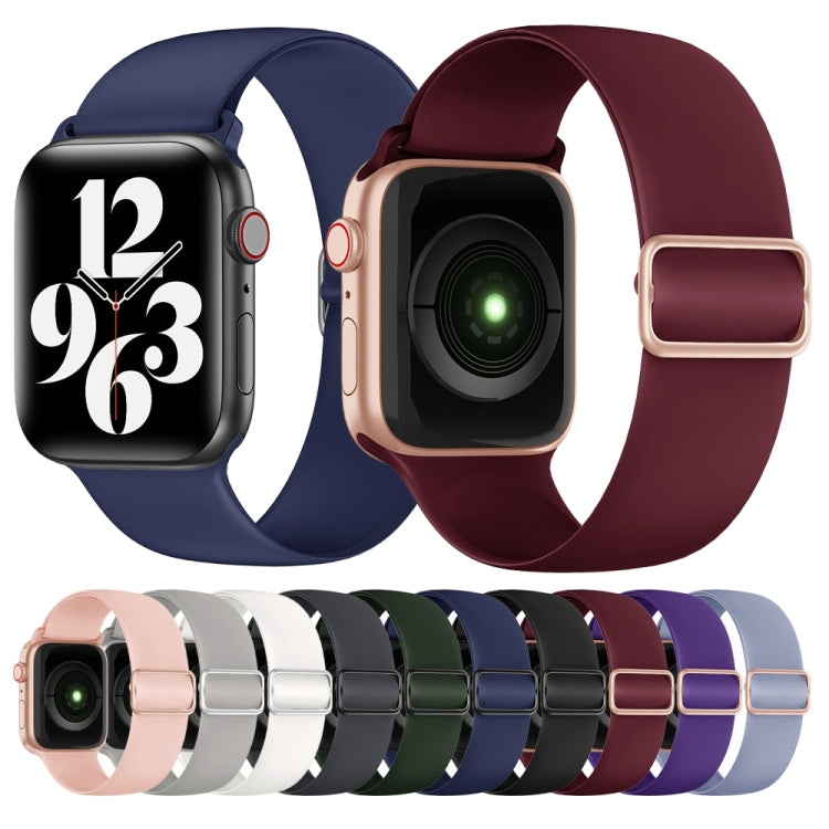 Elasticity Silicone Replacement Strap Watchband For Apple Watch Series, 7 45mm / 6 & SE & 5 & 4 44mm / 3 & 2 & 1 42mm