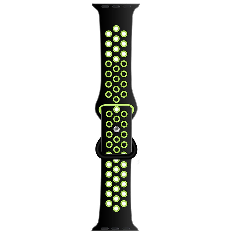 Butterfly Buckle Dual-tone Liquid Silicone Replacement Watchband For Apple Watch Series, 7 41mm / 6 & SE & 5 & 4 40mm / 3 & 2 & 1 38mm, 7 45mm / 6 & SE & 5 & 4 44mm / 3 & 2 & 1 42mm