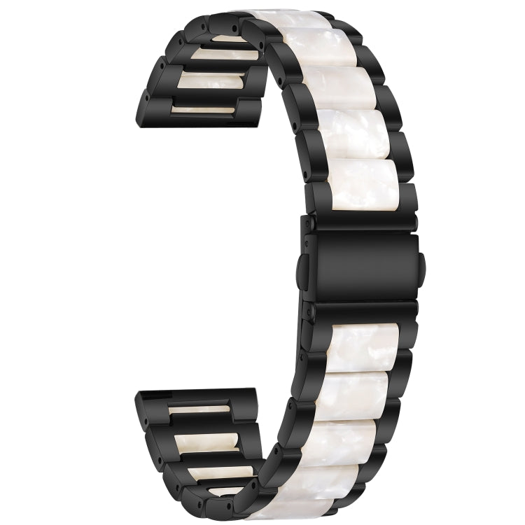 Three-beads Steel + Resin Replacement Strap Watchband, For Samsung Smart Watch 20mm, For Samsung Smart Watch 22mm