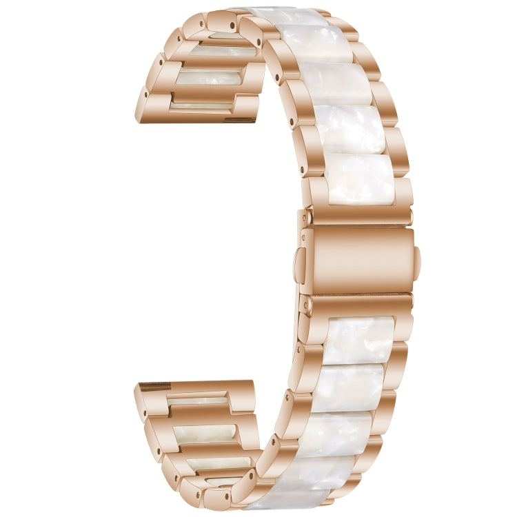 Three-beads Steel + Resin Replacement Strap Watchband, For Samsung Smart Watch 20mm, For Samsung Smart Watch 22mm